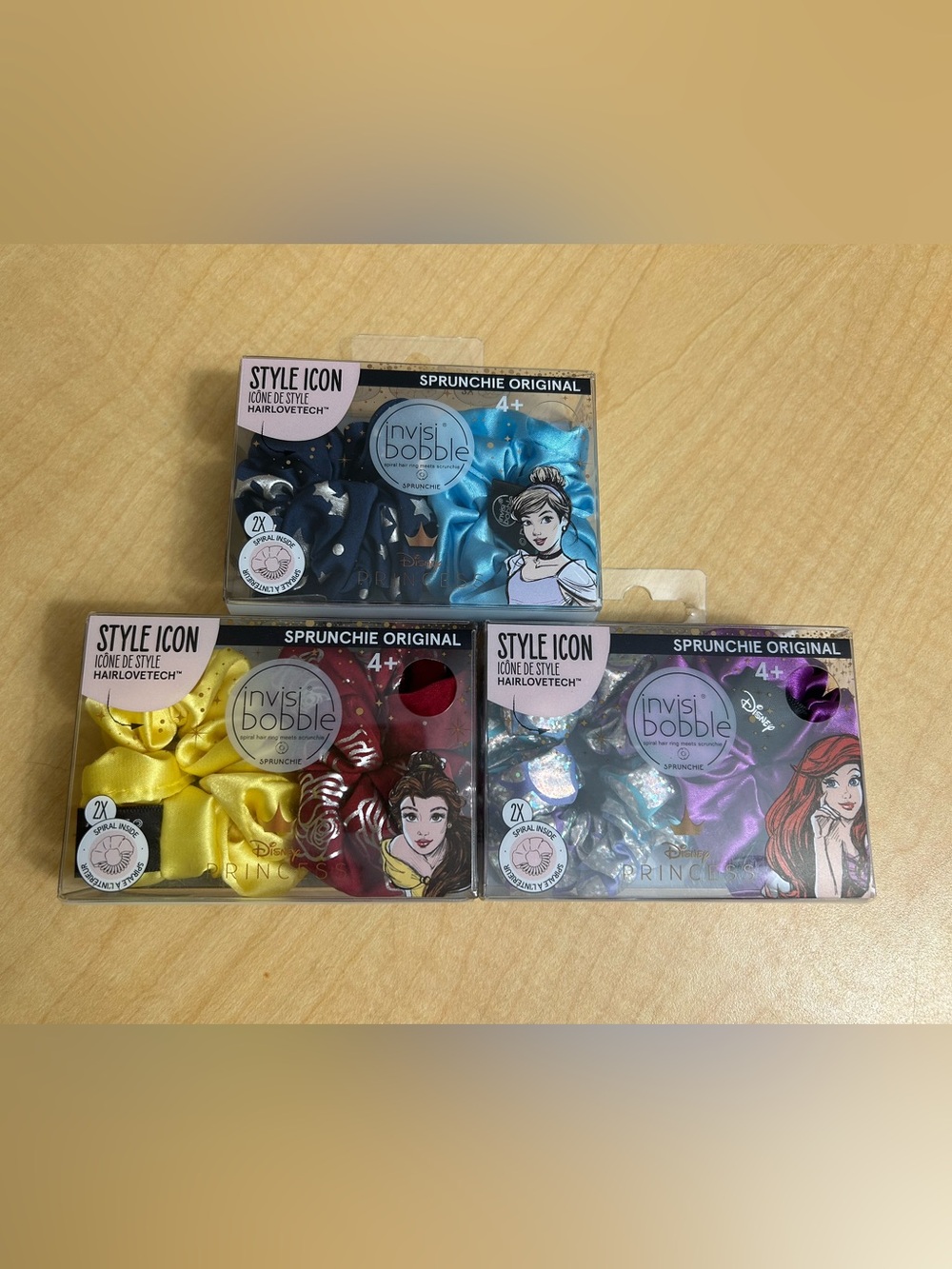 Invisibobble Disney Princess Scrunchie Hair Tie Set - RARE COMPLETE SET!